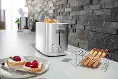 Enfinigy Toaster mit Brötchenaufsatz silber