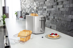 Enfinigy Toaster mit Brötchenaufsatz silber