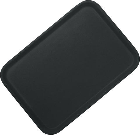 Tablett Corfu 33x43cm gummiert schwarz
