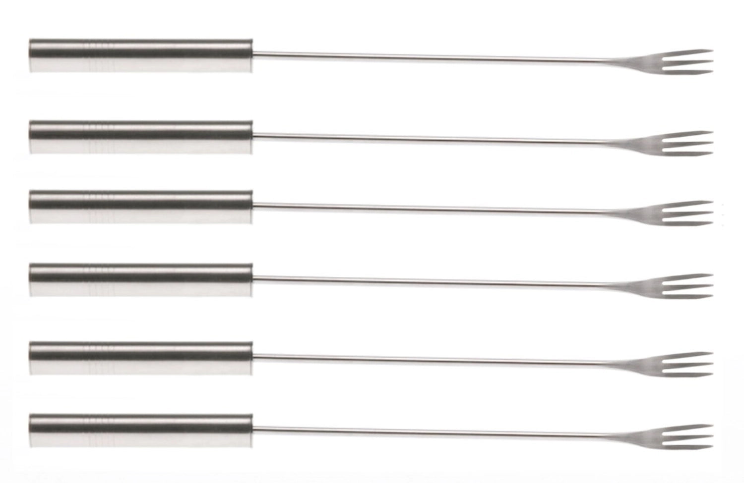 Käsefondue - Gabeln "Massiv" Edelstahlgriff 6 Stück