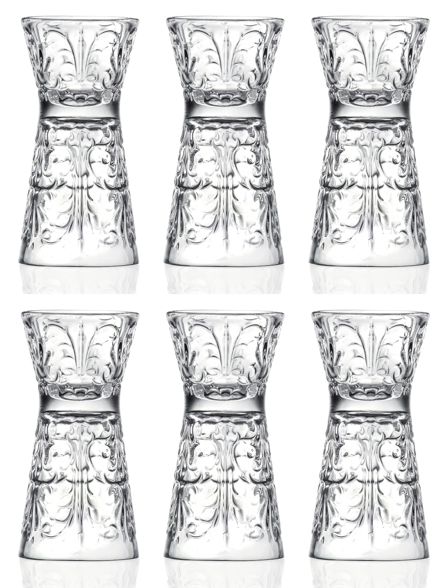 6er Set Tattoo Clessidra Ø5 H10.2 cm, 6+3 cl