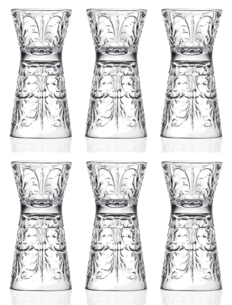 6er Set Tattoo Clessidra Ø5 H10.2 cm, 6+3 cl