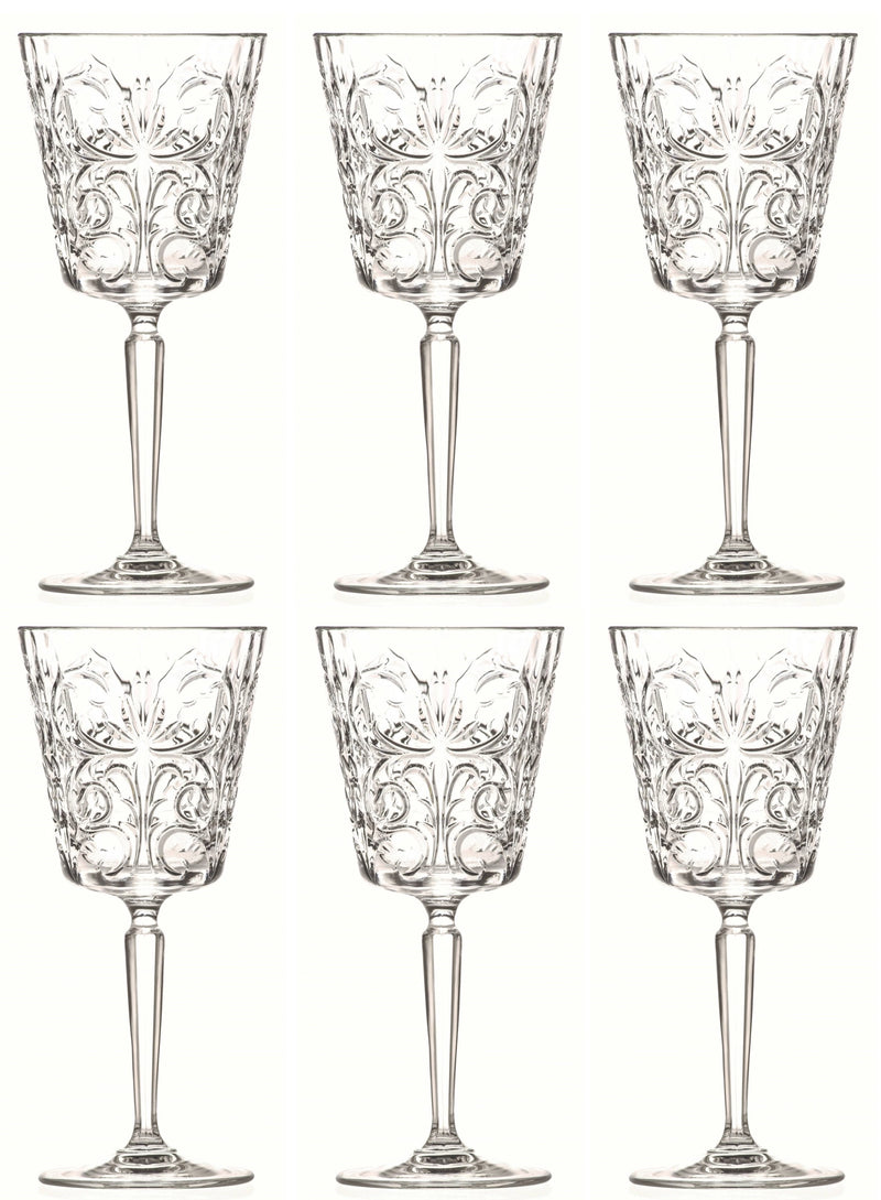 6er Set Tattoo Weinglas Ø8.8 H19.4 cm, 29cl