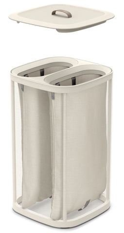 Tota 60L Wäschetrennkorb Ecru 2x 30L
