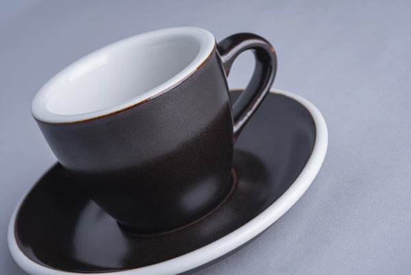 Egg Espressotasse 80ml schwarzpulver