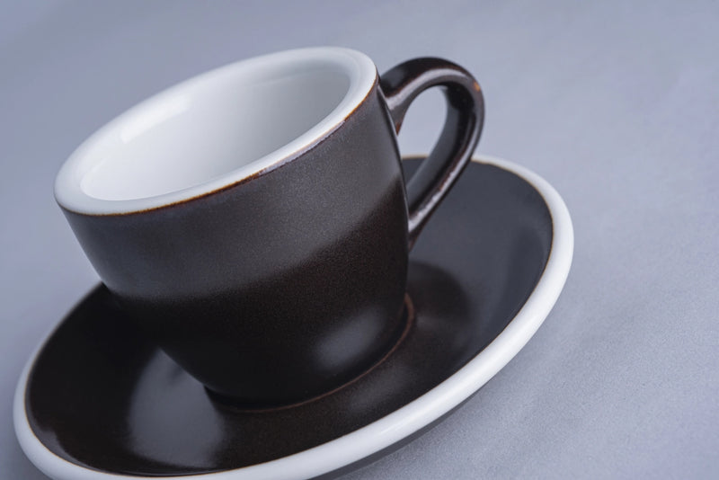 Egg Espressotasse 80ml schwarzpulver