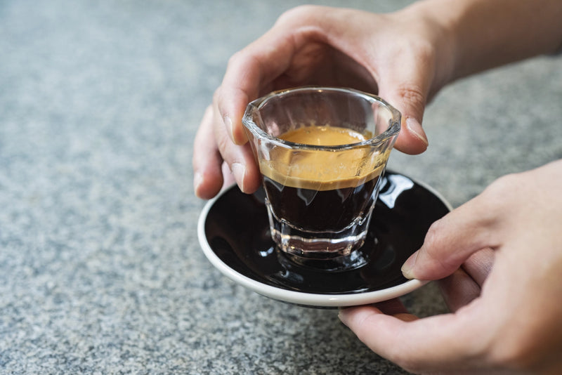 Twisted Espresso Glas 70ml klar