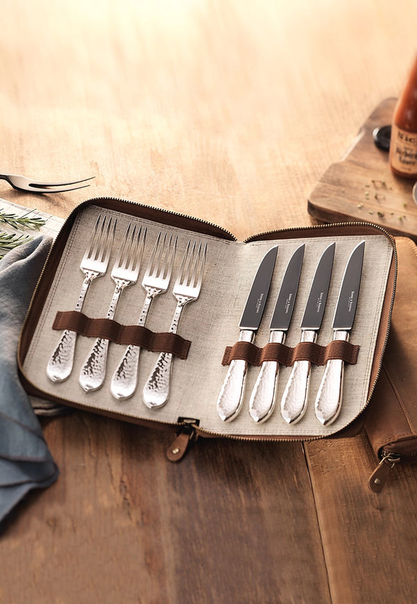 Martelé 925 Grillset "Frozen Black" 4tlg.