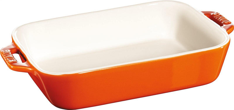 Auflaufform 28 cm, rechteckig, Orange, Keramik - MyLiving24