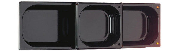 GN-Schale Edelstahl schwarz emailliert 1/2 32.5x26.2cm h65mm - MyLiving24