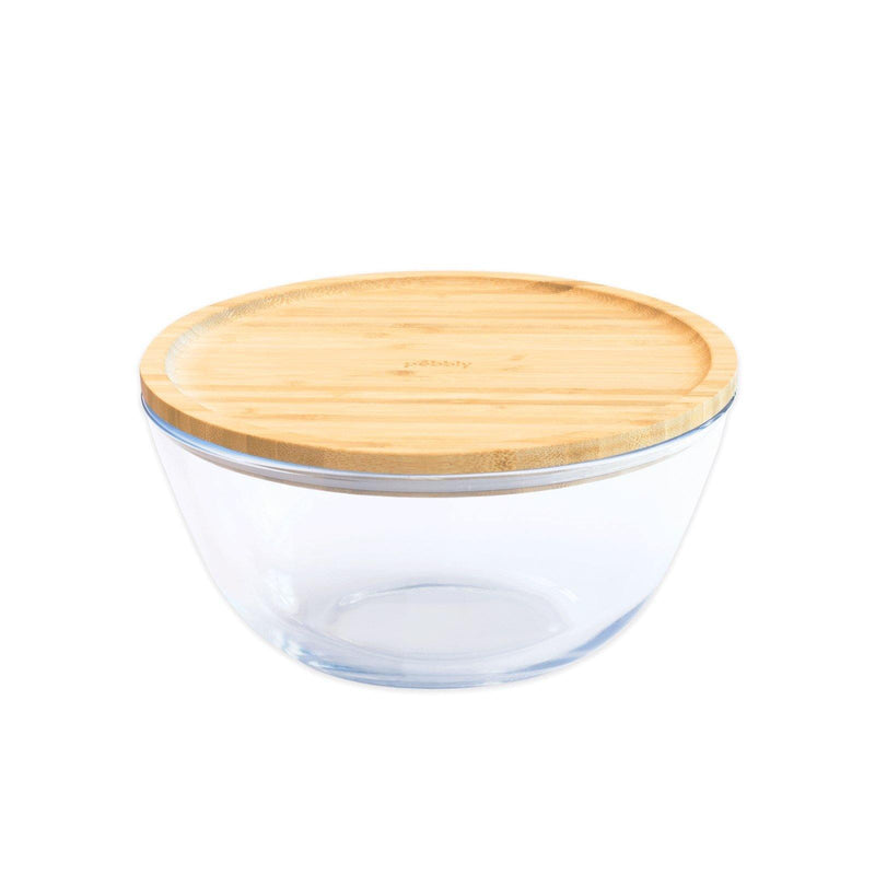 Pebbly Vorratsglas mit Bambusd., 1.6l, Ø19 h_ 9.6cm rund - MyLiving24