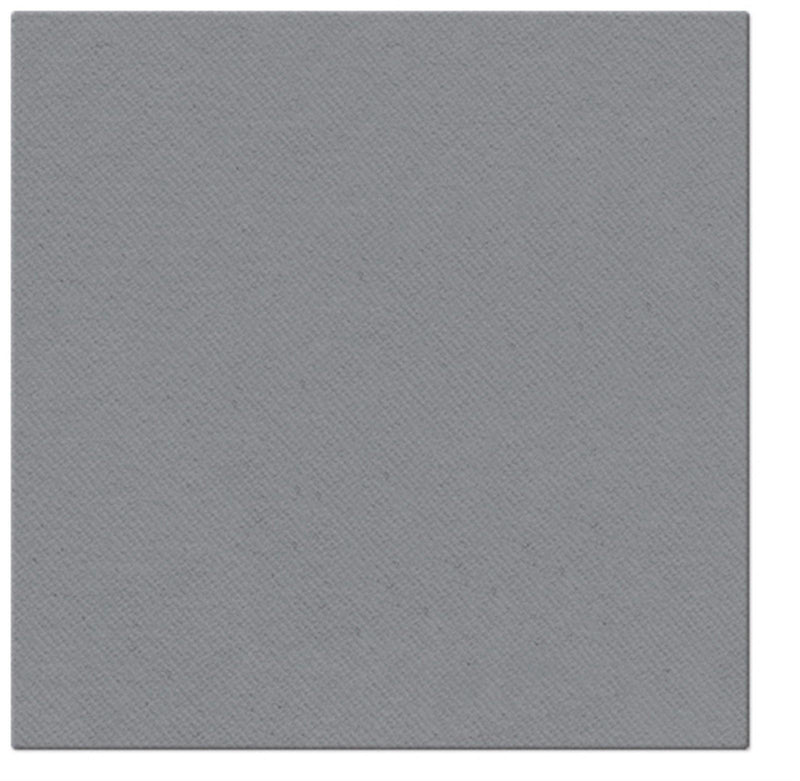 Servietten Dinner 50x Unifarbe grey, 40x40cm - MyLiving24