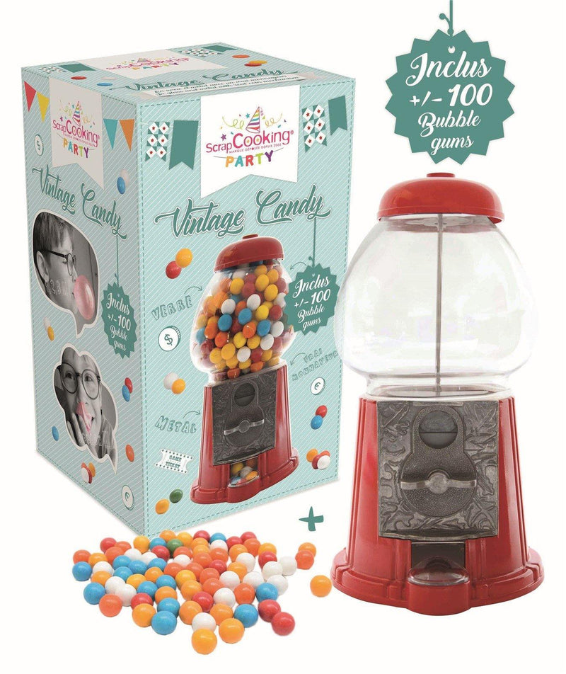 Roter Kaugummi Automat "Vintage Candy", H_ 28 cm - MyLiving24