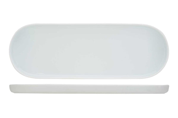 Charming white Teller oval, 35x12.4 cm
