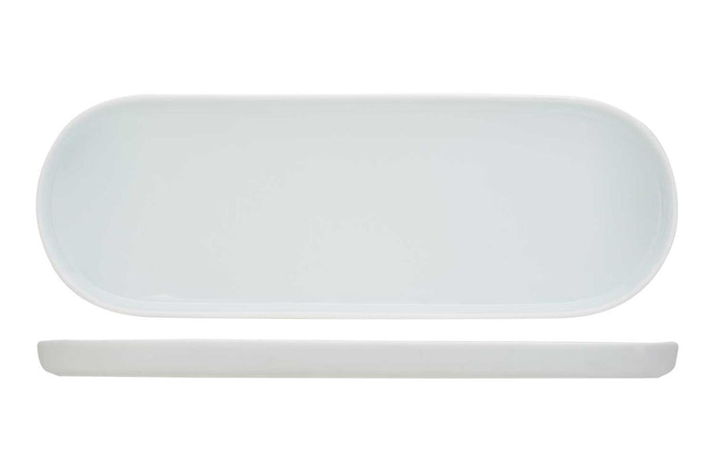 Charming white Teller oval, 35x12.4 cm