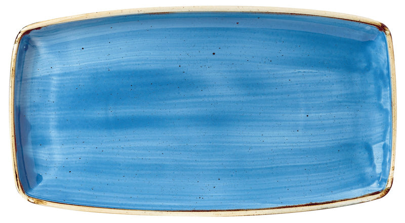 Stonecast Cornflower Blau Platte rechteckig 35x18.5cm