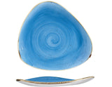 Stonecast Cornflower Blau Triangel Teller flach 26.5cm - MyLiving24