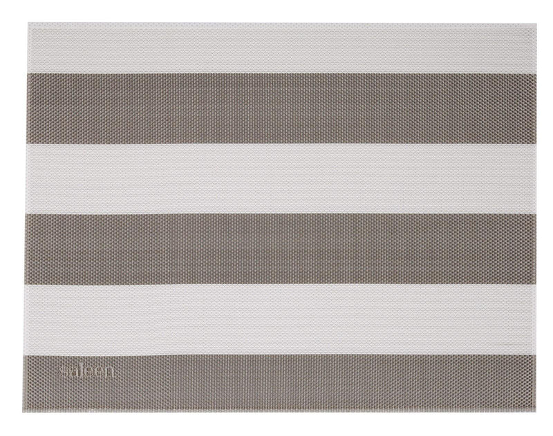 Tischset "Stripes", eckig, beige/weiss, 32x42 cm - MyLiving24