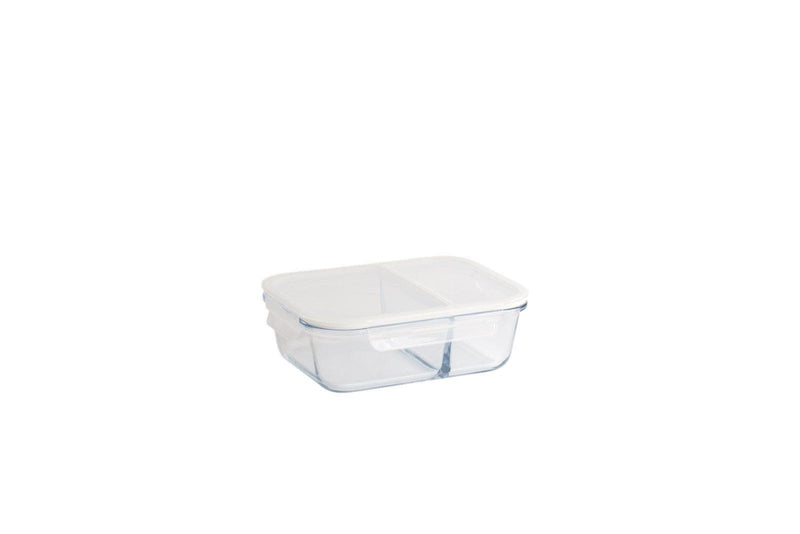 Pebbly Lunch-Box aus Glas 1300ml/22x16.5x7 cm - MyLiving24