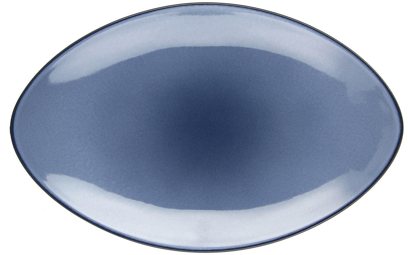 Equinoxe Servierteller oval, 35x22x4 cm, blau - MyLiving24