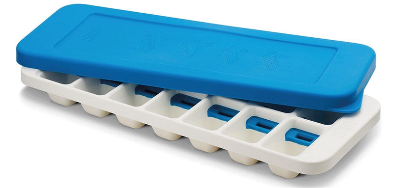 Quicksnap Plus Eiswürfelbehälter, weiss/blau, 13x32.2x3.5 cm - MyLiving24