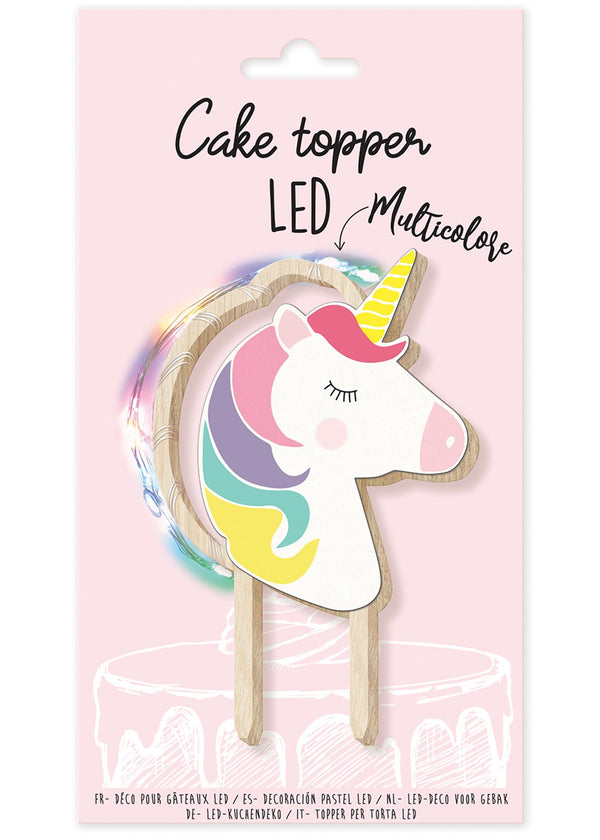 Cake topper LED Einhorn