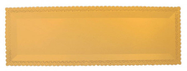 Kuchenplatte rechteckig 1 Stk., gold, Kunststoff, 40x13 cm - MyLiving24