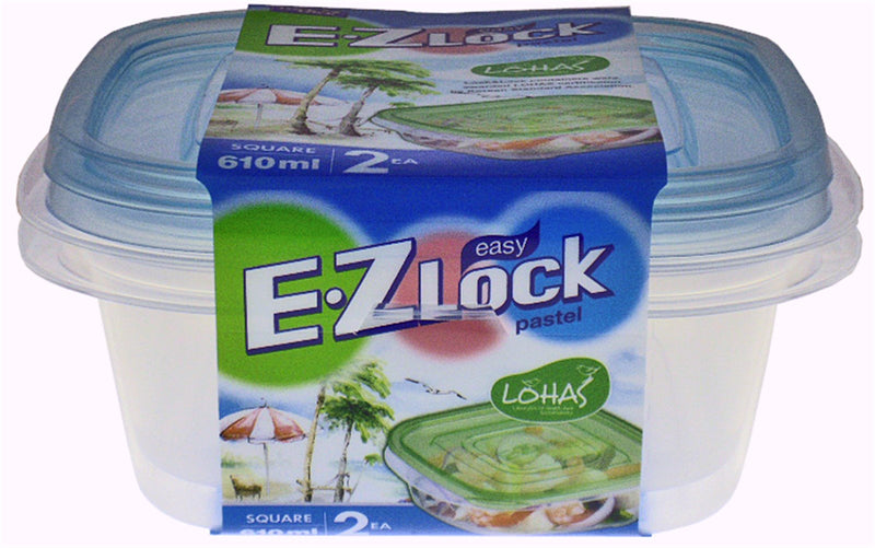 EZ Lock, quadratisch, Set à 2 Stk 610 ml