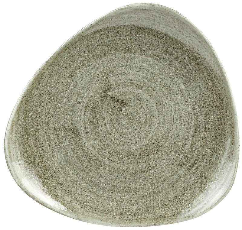 Stonecast Patina grün Triangel Teller flach 19.2cm - MyLiving24