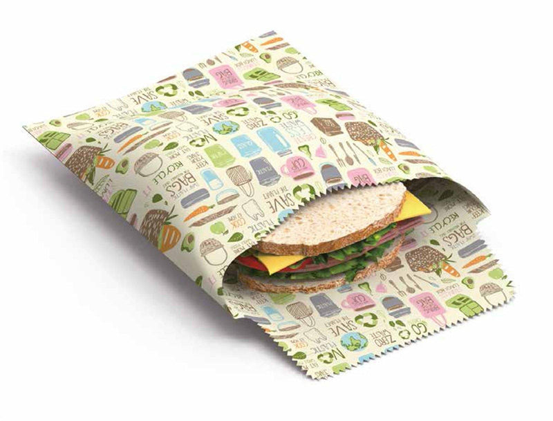 Bienenwachs Sandwich&Snack bag z.w., 2er Set,18x18,18x23 cm - MyLiving24