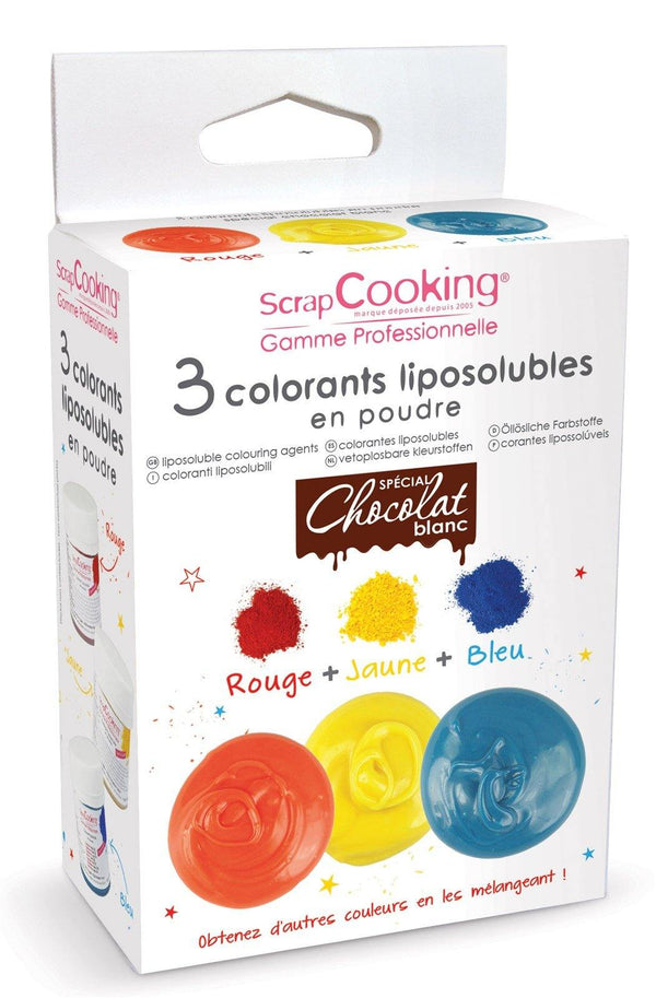Farbpulver - Set Chocolat rot,gelb,blau 3x5g - MyLiving24